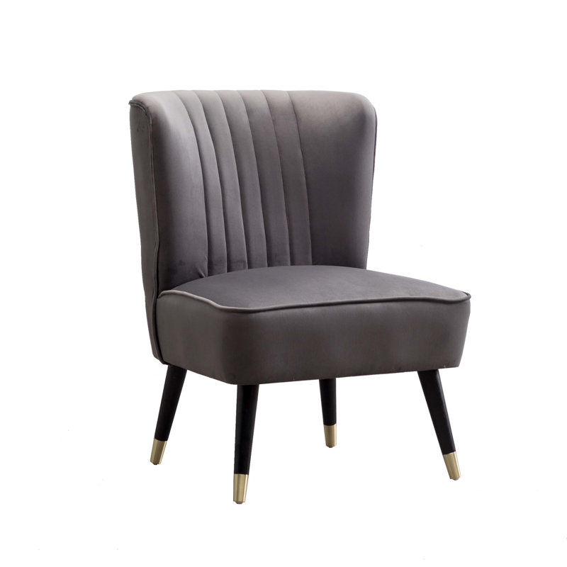 Elon contemporary velvet upholstered accent chair discount